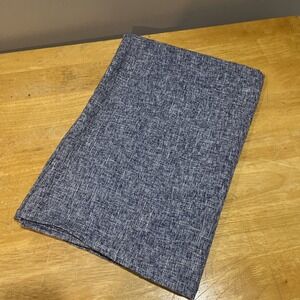 Laura Ashley Denim‎ Blue Textured Fabric Tablecloth 66x82" Coastal Cottagecore